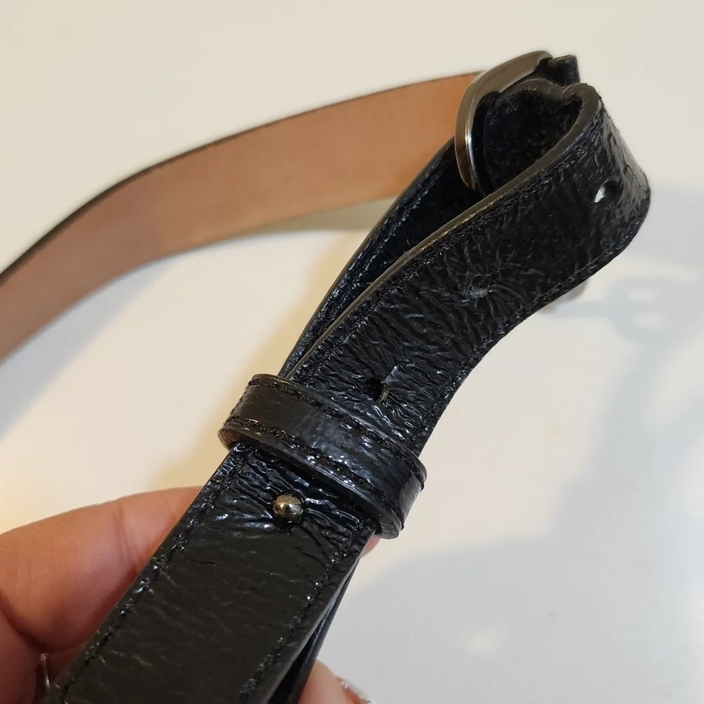 Talbots Women's Black Leather Belt S